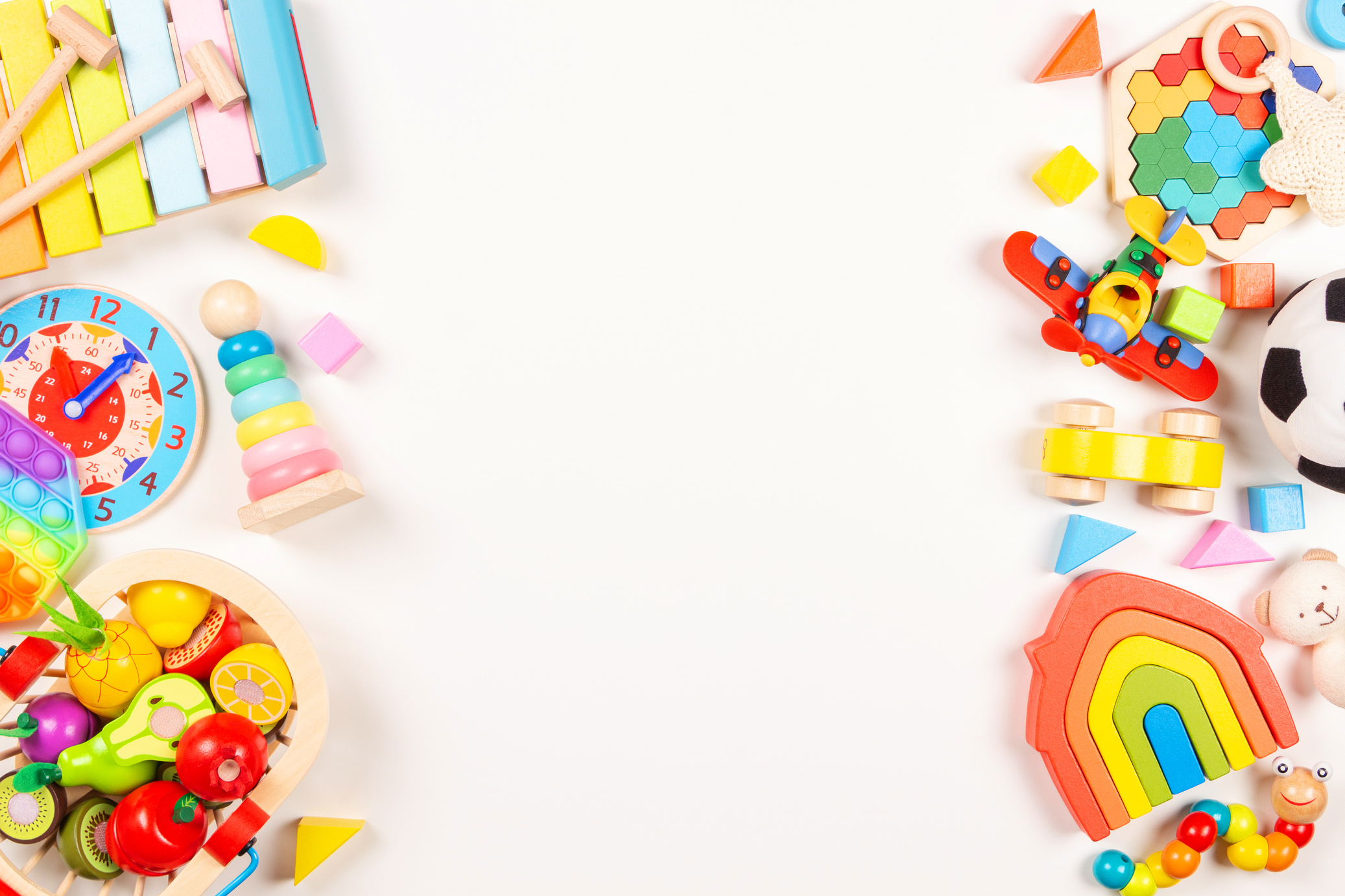 Colorful Educational Wooden, Plastic Toys