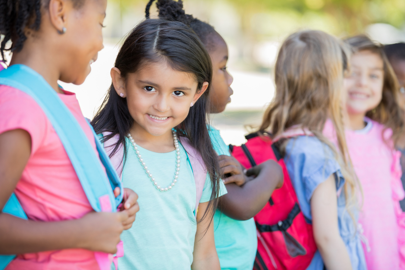 Adorable pre-k student smiling